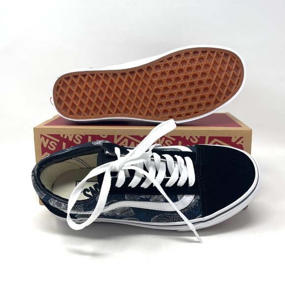 Vans Old Skool Black Skull Skateboarding Men's Size Canvas Suede VN0A3WKT9IB - Picture 3 of 11